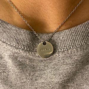 Prada coin necklace